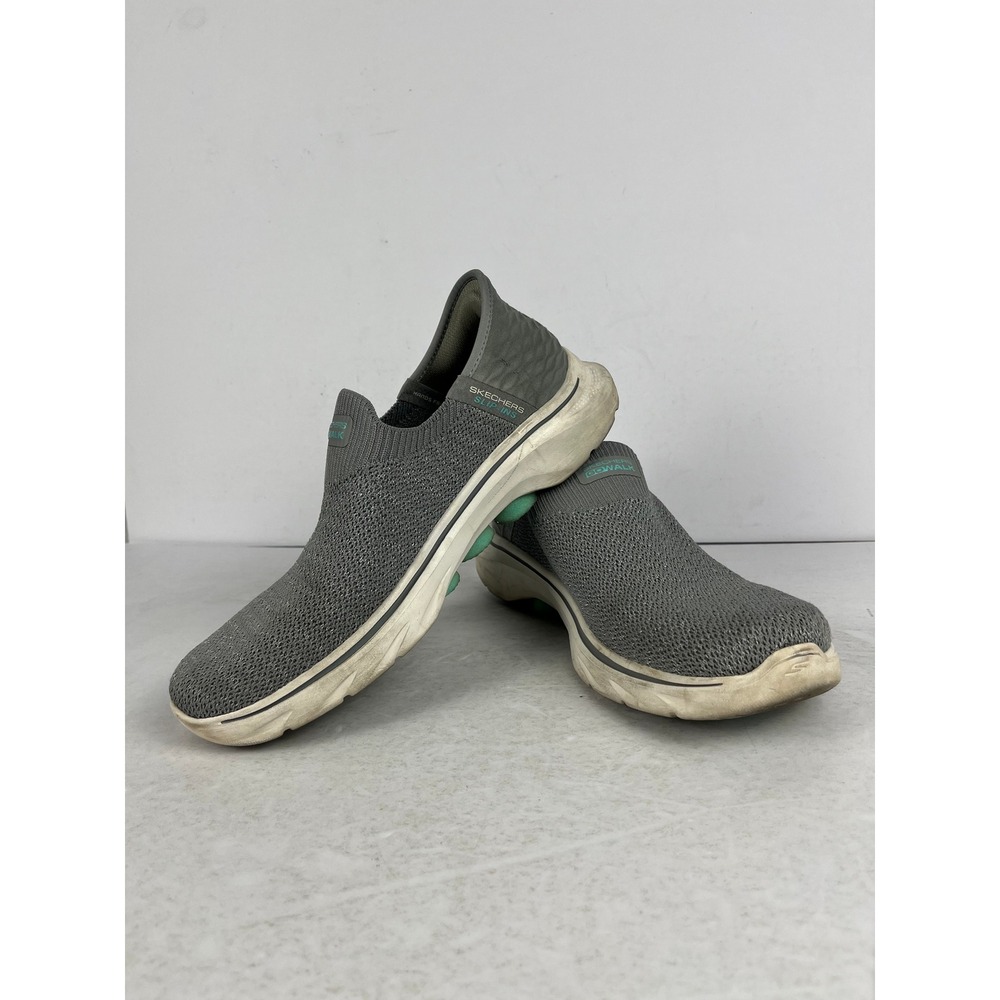 Skechers Slip-Ins Sneakers Women 11 Gray GoWalk Athletic Comfort Walking Shoes